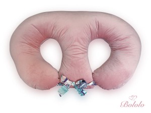 Poducha do karmienia bliźniąt Bololo Velvet Retro Pink
