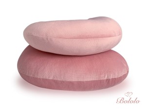 Poducha do spania dla kobiet w ciąży typ C Bololo Velvet Retro Pink