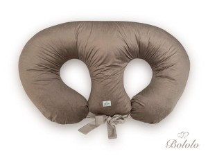 Poducha do karmienia bliźniąt Bololo Velvet Cappuccino