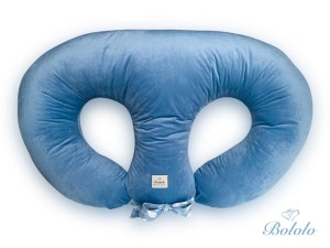 Poducha do karmienia bliźniąt Bololo Velvet Blue