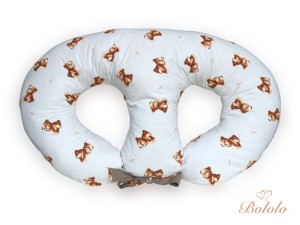 Poducha do karmienia bliźniąt Teddy Bear White