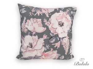 Poduszka dekoracyjna/Jasiek 40X40 Bawełna Grey Peony
