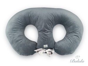Poducha do karmienia bliźniąt Bololo Velvet Grey